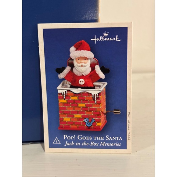 Hallmark Pop! Goes The Santa Ornament 2004 Jack-in-the-Box Music QX8411 NIB - Picture 11 of 15